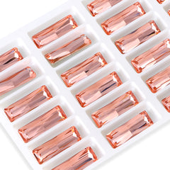 Light Peach Princess Baguette Shape High Quality Glass Pointed Back Fancy Rhinestones WholesaleRhinestone