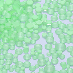 Mixed Sizes Neon Mint Mambo Glass Flat Back Rhinestones For Nail Art WholesaleRhinestone