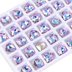 Vitrail Light Heart Shape High Quality Glass Pointed Back Fancy Rhinestones WholesaleRhinestone