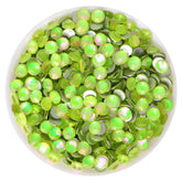 Crystal Chartreuse Glass FlatBack Rhinestones Silver Back WholesaleRhinestone