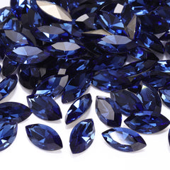 Montana Navette Shape High Quality Glass Pointed Back Fancy Rhinestones WholesaleRhinestone