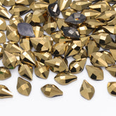 Maple leaves Shape Aurum Flat Back Fancy Rhinestones WholesaleRhinestone