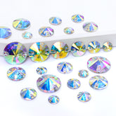 Mixed Sizes Crystal AB Rivoli Shape High Quality Glass Sew-on Rhinestones WholesaleRhinestone