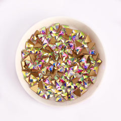 Triangle Shape Crystal AB Flat Back Fancy Rhinestones WholesaleRhinestone