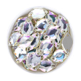 Luminous Green Lemon Shape High Quality Glass Sew-on Rhinestones WholesaleRhinestone