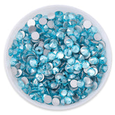 Star Aquamarine Glass FlatBack Rhinestones Silver Back WholesaleRhinestone