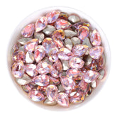 Cognac Pink Pear Shape Glass Pointed Back Fancy Rhinestones WholesaleRhinestone