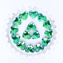 スフィンクスハートシェイプ高品質のガラス縫製ラインストーン