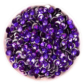 Pure Purple Glass FlatBack Rhinestones Silver Back WholesaleRhinestone