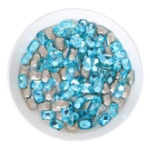 Light Aquamarine Thin Octagon Shape Glass Pointed Back Fancy Rhinestones WholesaleRhinestone