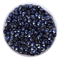 Jet Hematite Glass FlatBack Rhinestones Silver Back WholesaleRhinestone