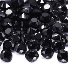 Jet Cushion Square Shape High Quality Glass Pointed Back Fancy Rhinestones WholesaleRhinestone
