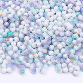 RNB007 Rainbow Effect Peanut Beads Shape Glass Seed Beads WholesaleRhinestone