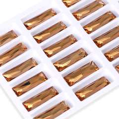 Light Smoked Topaz Princess Baguette Shape High Quality Glass Pointed Back Fancy Rhinestones WholesaleRhinestone