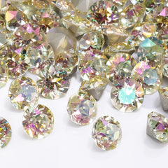 Luminous Green XIRIUS Chaton Shape High Quality Glass Pointed Back Fancy Rhinestones WholesaleRhinestone