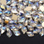 Maple leaves Shape Blue Moonlight Flat Back Fancy Rhinestones WholesaleRhinestone