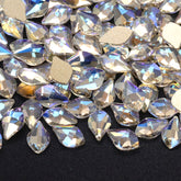 Maple leaves Shape Blue Moonlight Flat Back Fancy Rhinestones WholesaleRhinestone