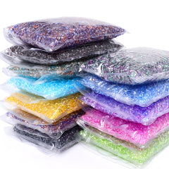 Various Colors Transparent Candy Series Lucky Buckle Shape Glass Seed Beads In Bulk Package WholesaleRhinestone