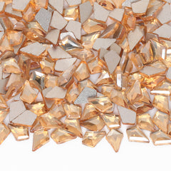 Arrow Shape Golden Shadow Flat Back Fancy Rhinestones