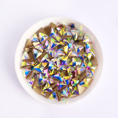 Triangle Shape Crystal AB Flat Back Fancy Rhinestones WholesaleRhinestone