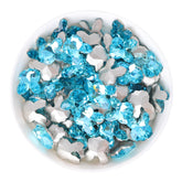 Light Aquamarine Rabbit Shape Glass Pointed Back Fancy Rhinestones WholesaleRhinestone