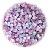 Crystal White Opal Glass FlatBack Rhinestones Silver Back WholesaleRhinestone