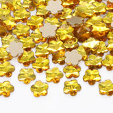 5 leaf plum blossoms Shape Citrine Flat Back Fancy Rhinestones WholesaleRhinestone