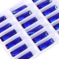 Sapphire Princess Baguette Shape High Quality Glass Pointed Back Fancy Rhinestones WholesaleRhinestone