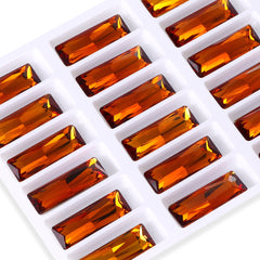 Tangerine Princess Baguette Shape High Quality Glass Pointed Back Fancy Rhinestones WholesaleRhinestone
