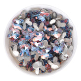 Blue Plating Mg Rabbit Shape Glass Pointed Back Fancy Rhinestones WholesaleRhinestone