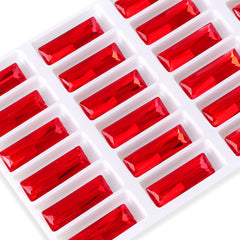 Light Siam Princess Baguette Shape High Quality Glass Pointed Back Fancy Rhinestones WholesaleRhinestone