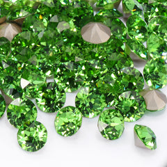 Peridot XIRIUS Chaton Shape High Quality Glass Pointed Back Fancy Rhinestones WholesaleRhinestone
