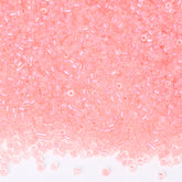 Transparent Color Lined Pink Hight Quality Glass Cylinder Seed Beads 1.6 MM Size DJS5005 WholesaleRhinestone