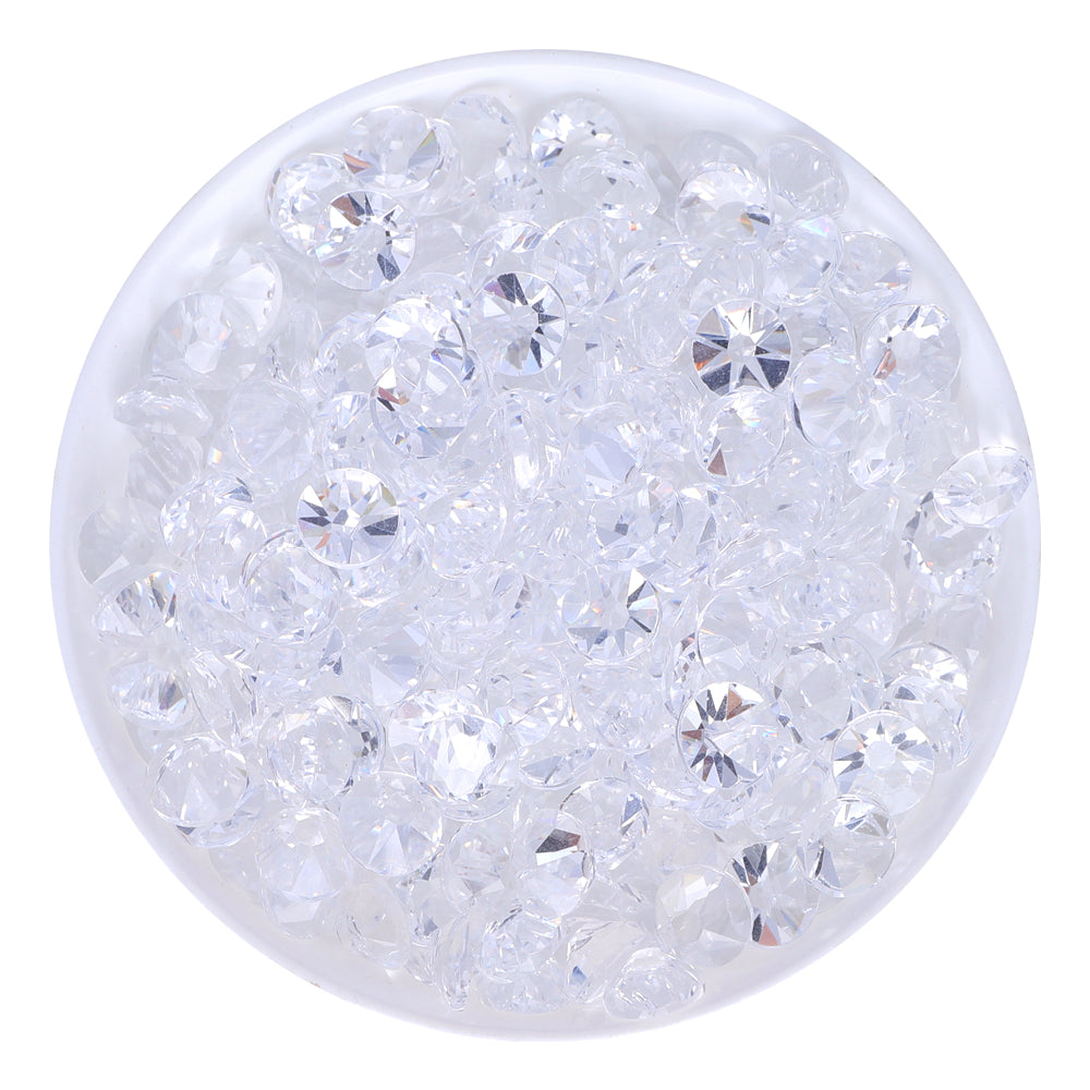 Crystal Unfoiled Glass Flat Back Glue-On Rhinestones 16 Cut Facets WholesaleRhinestone