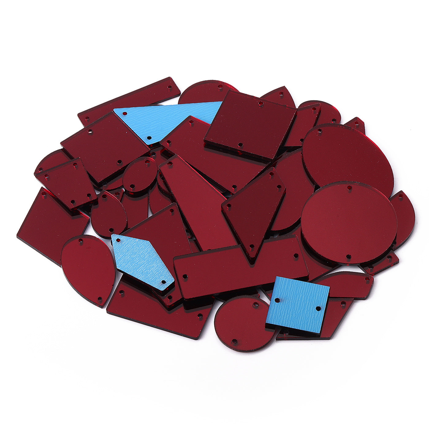 Burgandy Mixed Shapes Acrylic Sew-on Mirror For Dance Costume WholesaleRhinestone