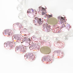 Light Rose XIRIUS Round Shape High Quality Glass Beveled Flat Back Rhinestones WholesaleRhinestone