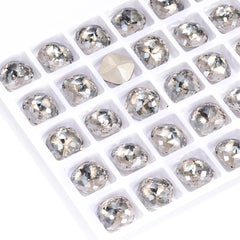 Satin Fantasy Cushion Square Shape High Quality Glass Pointed Back Fancy Rhinestones WholesaleRhinestone