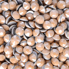 Khaki Porcelain Glass FlatBack Rhinestones Silver Back WholesaleRhinestone