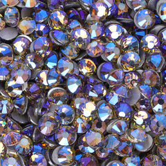 Purple Topaz Light Glass Flat Back Rhinestones Silver Back WholesaleRhinestone