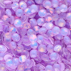 Mocha Opal Lt Purple Glass Flat Back Rhinestones WholesaleRhinestone