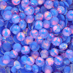 Mocha Opal Dk Blue Glass Flat Back Rhinestones WholesaleRhinestone