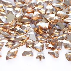 Mixed Shapes Golden Shadow Flat Back Fancy Rhinestones For Nail Art WholesaleRhinestone