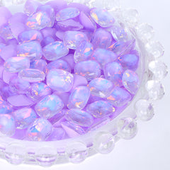 Light Purple AM Pillow Shape Glass Pointed Back Fancy Rhinestones WholesaleRhinestone
