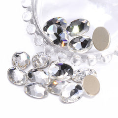 Crystal Oval Shape High Quality Glass Beveled Flat Back Rhinestones WholesaleRhinestone