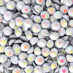 Mother Of Pearl Glass FlatBack Rhinestones Silver Back WholesaleRhinestone