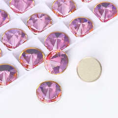 Light Rose Rivoli Shape High Quality Glass Beveled Flat Back Rhinestones WholesaleRhinestone