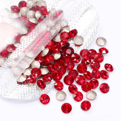 Light Siam Gemstone Flower Shape High Quality Glass Pointed Back Fancy Rhinestones WholesaleRhinestone