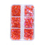Mixed Sizes 6 Grid Box Mocha Orange Mermaid Tears Glass Half Pearls Rhinestones WholesaleRhinestone