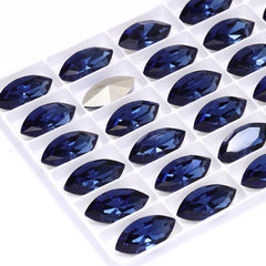 Montana Navette Shape High Quality Glass Pointed Back Fancy Rhinestones WholesaleRhinestone