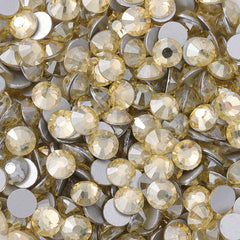 Star Light Yellow Glass FlatBack Rhinestones Silver Back WholesaleRhinestone